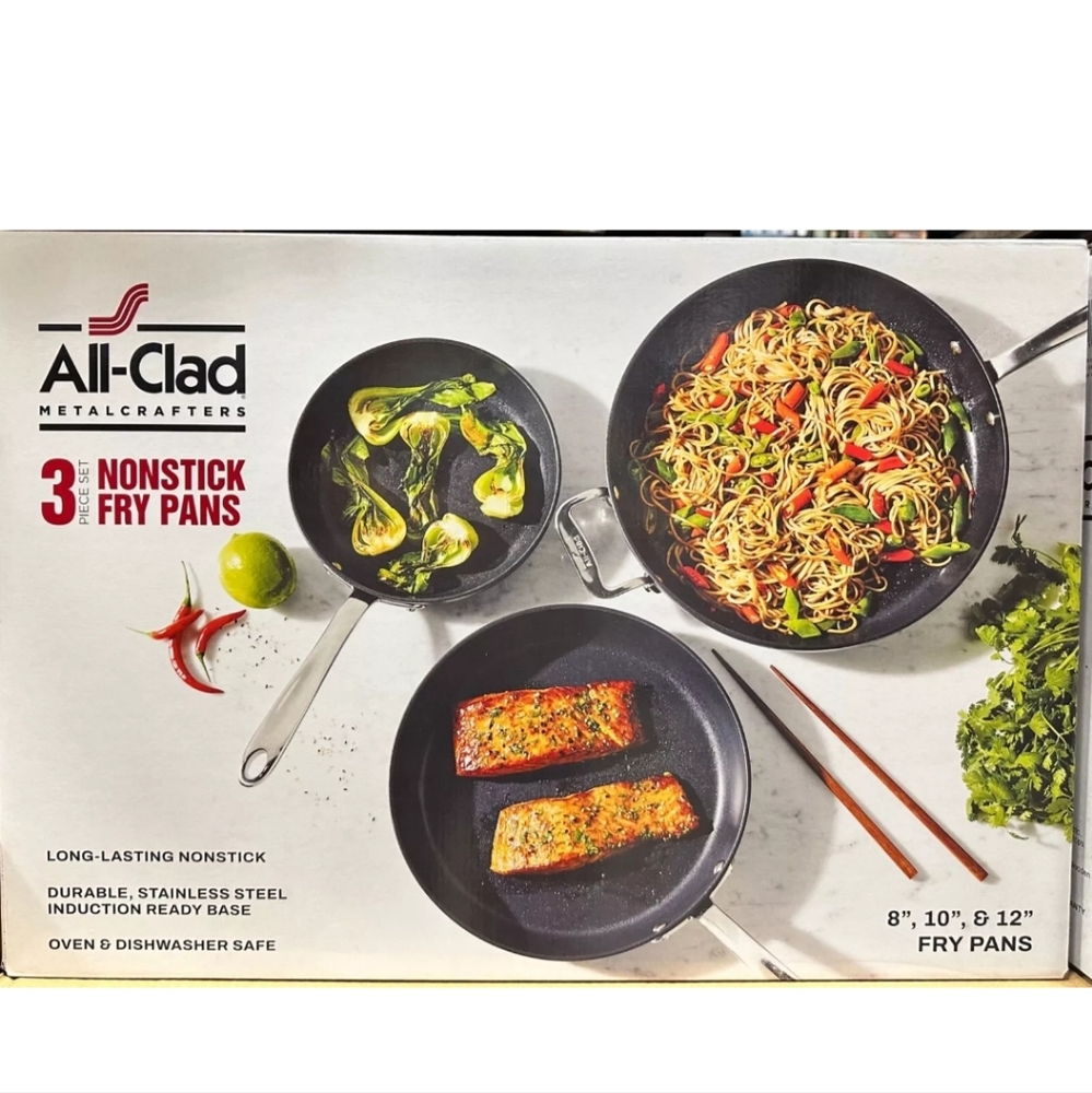 All-Clad Hard-Anodized Fry Pan 3-piece Set